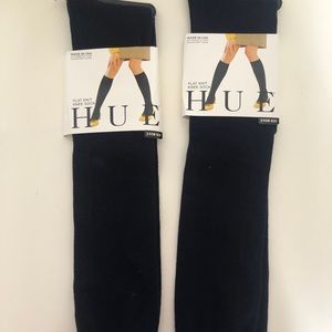 Hue Navy Blue Flat Knit Knee Sock